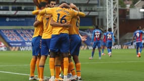 La joie des joueurs d'Everton après la victoire contre Crystal Palace