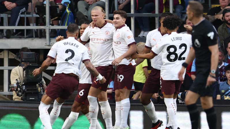 Erling Haaland buteur lors du premier match de la saison de Premier League avec Manchester City, 11 août 2023