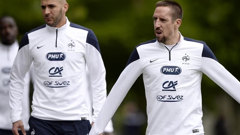 Karim Benzema aux côtés de Franck Ribéry