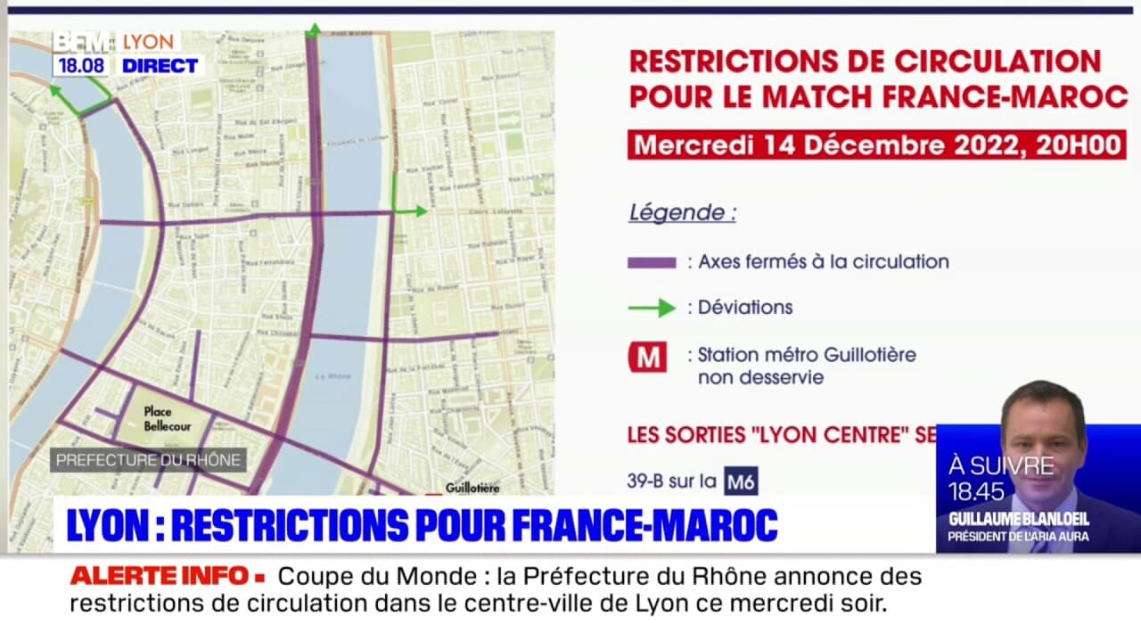 Lyon Restrictions pour FranceMaroc