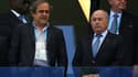 Michel Platini (à gauche) et Sepp Blatter
