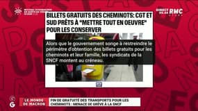 Le monde de Macron : Fin de gratuité des transports pour les cheminots, menace de grève à la SNCF - 07/09