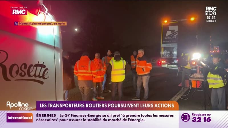 Les transporteurs routiers poursuivent leurs actions