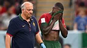 Nuno Mendes en larmes lors de Portugal-Uruguay à la Coupe du monde 2022