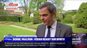 "Apaiser et avancer": pour Olivier Véran, Emmanuel Macron et Élisabeth Borne "sont exactement sur la même ligne"