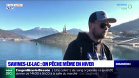 Savines-le-Lac: on pêche même en hiver