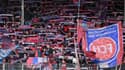 Les supporteurs du FC Heidenheim à la Voith Arena contre Leipzig, le 20/04/2024