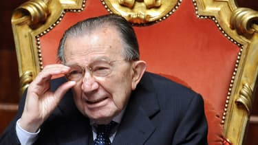 Le sénateur à vie Giulio Andreotti, à Rome, le 29 avril 2008.