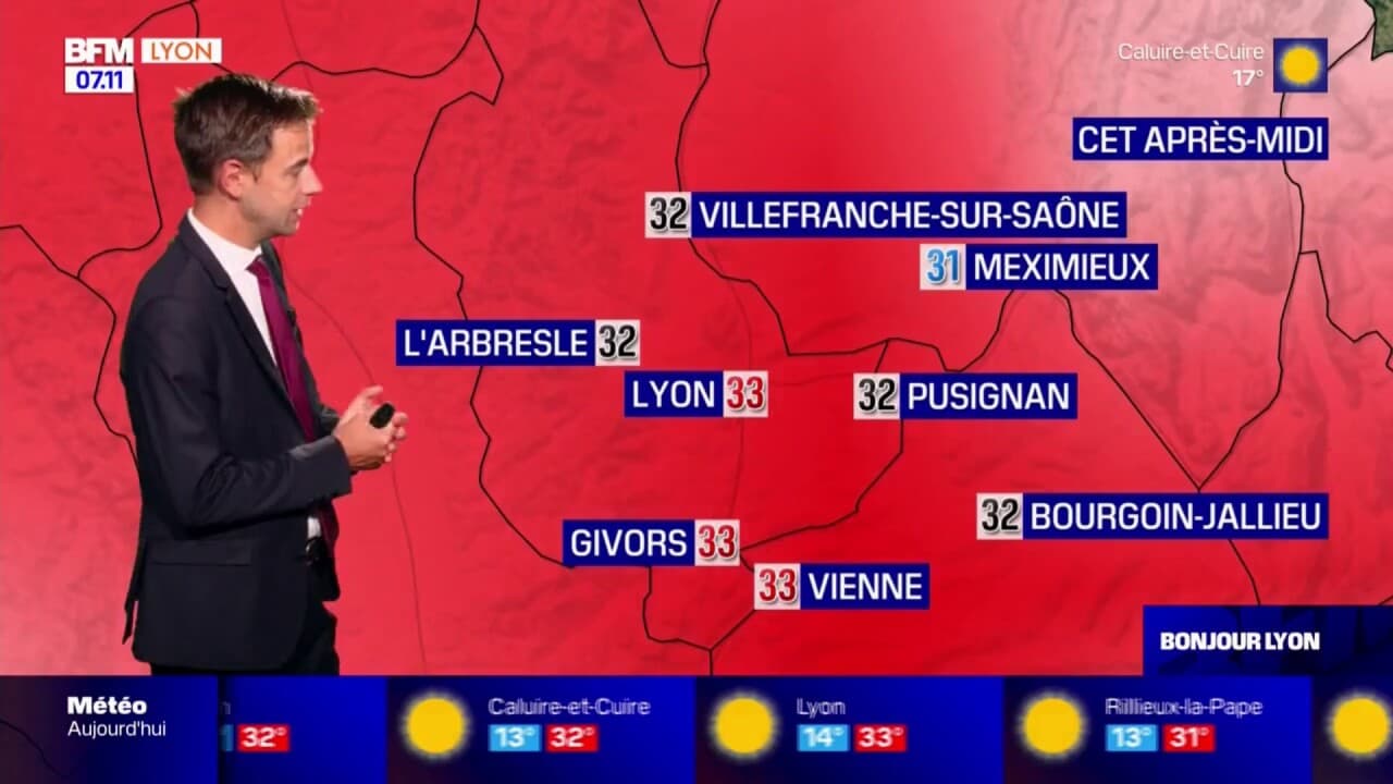 Météo Rhône: une journée ensoleillée, jusqu'à 33°C attendus à Lyon