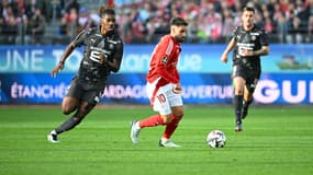 Romain Del Castillo lors du derby breton entre Brest et Rennes, 19 octobre 2024