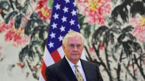 Le secrétaire d'Etat américain Rex Tillerson, le 18 mars 2017 à Pékin, lors d'une visite en Chine
