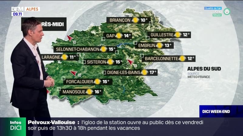 Météo Alpes du Sud: journée ensoleillée avec des températures douces