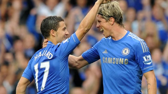 Eden Hazard et Fernando Torres