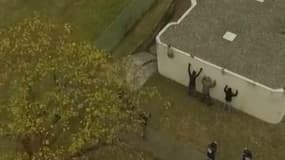 Le drone filme l'exercice de la police municipale