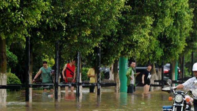 Le typhon Nepartak a provoqué d'importantes inondations samedi en Chine. 