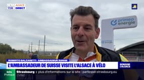 L'ambassadeur de Suisse termine sa visite de l'Alsace à vélo