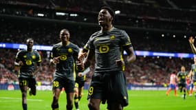 Jonathan David célèbre l'un de ses deux buts inscrits au Wanda Metropolitano, le 23 octobre 2024