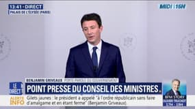 Benjamin Griveaux assure que la position de la France sur les jihadistes français en Irak "n'a pas évolué"