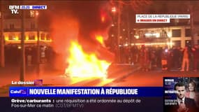 Paris: des tensions place de la République en marge du rassemblement contre la réforme des retraites