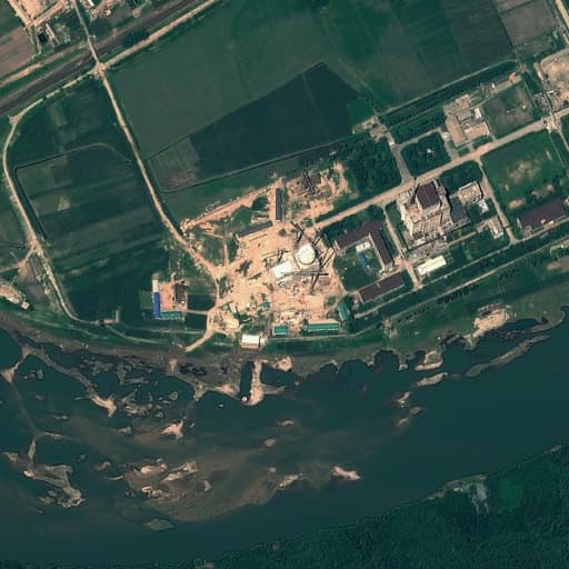 Image satellite du centre nucléaire de Yongbyon, en Corée du Nord, le 22 août 2012 Image satellite du centre nucléaire de Yongbyon, en Corée du Nord, le 22 août 2012