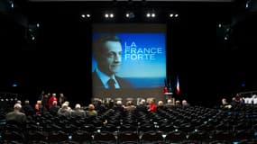 Lors d'un meeting UMP, en avril 2012