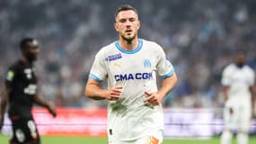 Jordan Veretout avec l'OM contre Lorient, le 12 mai 2024.