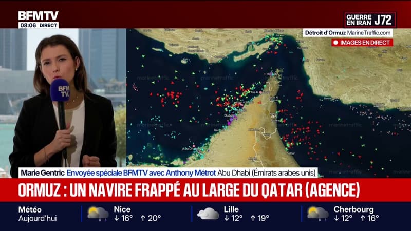 Détroit d'Ormuz: un navire frappé au large du Qatar