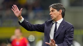 Simone Inzaghi lors du match Inter Milan-Lazio Rome (2-2, Serie A), le 18 mai 2025