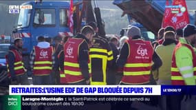 Retraites: l'usine EDF de Gap bloquée par une cinquantaine de salariés