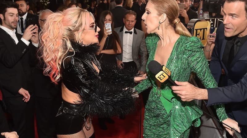 Lady Gaga et Céline Dion aux Grammy Awards en février 2017 à Los Angeles