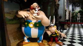 Les statues de cire d'Astérix, Obélix et Idéfix au musée Grévin, ce mardi 22 octobre 2024.