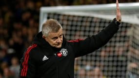 L'entraîneur norvégien de Manchester United, Ole Gunnar Solskjaer, après la défaite de son équipe, battue 4-1 sur la pelouse de Watford, pour la 12e journée de Premier League, le 20 novembre 2021 au Vicarage Road Stadium 