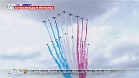 Charles III: les images de la Patrouille de France et des Red Arrows dans le ciel de Paris