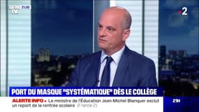 Jean-Michel Blanquer annonce que le port du masque sera "systématique" dès le collège