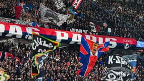 Des supporteurs du PSG lors du match contre Rennes, le 3 avril 2024