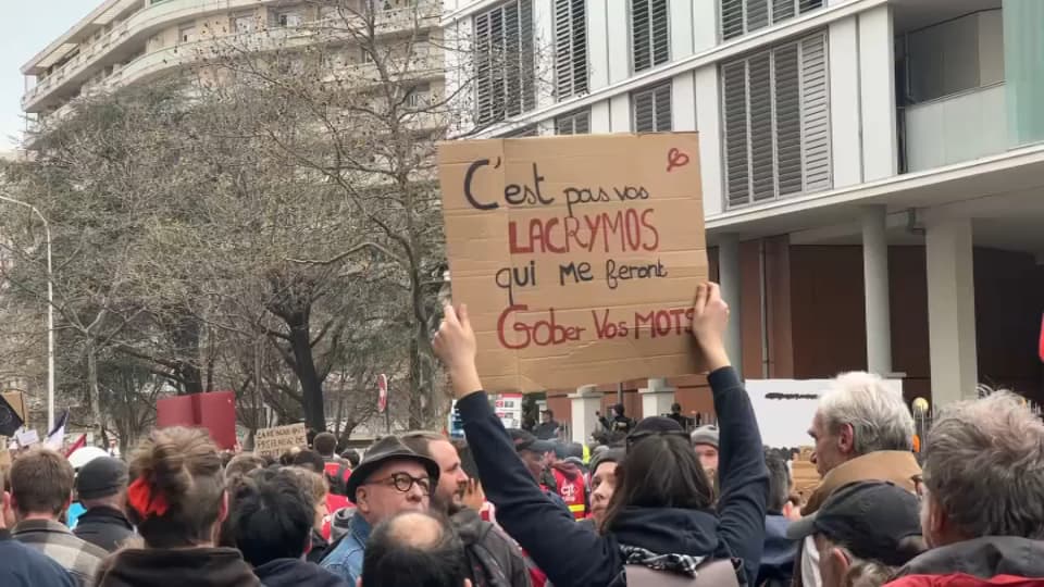 La manifestation contre la réforme des retraites le 23 mars 2023.