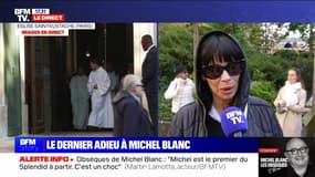 Obsèques de Michel Blanc: "Il était affectueux, fidèle, brillant, sensible", raconte l'actrice Mathilda May à la sortie de la cérémonie