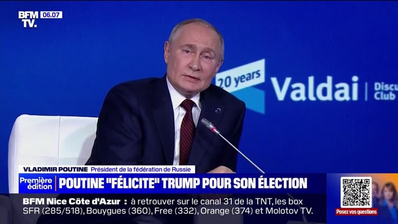 Poutine félicite Trump pour son élection et se dit prêt à reprendre contact