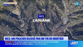 Nouvel An à Nice: un policier légèrement blessé après des tirs de mortiers d'artifice à l'Ariane