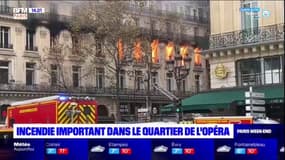 Paris: un important incendie s'est déclenché ce samedi matin dans le quartier de l'Opéra