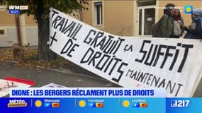 Digne-les-Bains: les bergers manifestent pour une meilleure reconnaissance et un salaire décent