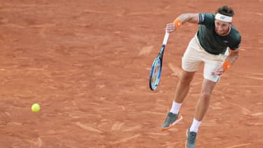 Casper Ruud lors de la demi-finale de Roland-Garros, le 7 juin 2024.
