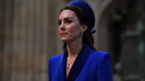Kate Middleton à l'abbaye de Westminster à Londres le 14 mars 2022.