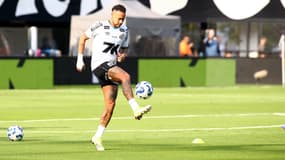 Neymar avant le match Santos-Botafogo (0-1, championnat brésilien), le 1er juin 2025