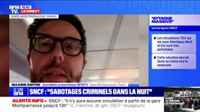 "Étrangement, c'est très calme": Maxime Switek raconte l'ambiance à Montparnasse après les "attaques massives" contre la SNCF