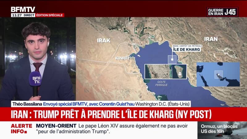 Donald Trump partage un article du New York Post qui affirme qu'il est prêt à ordonner la prise de l'île de Kharg