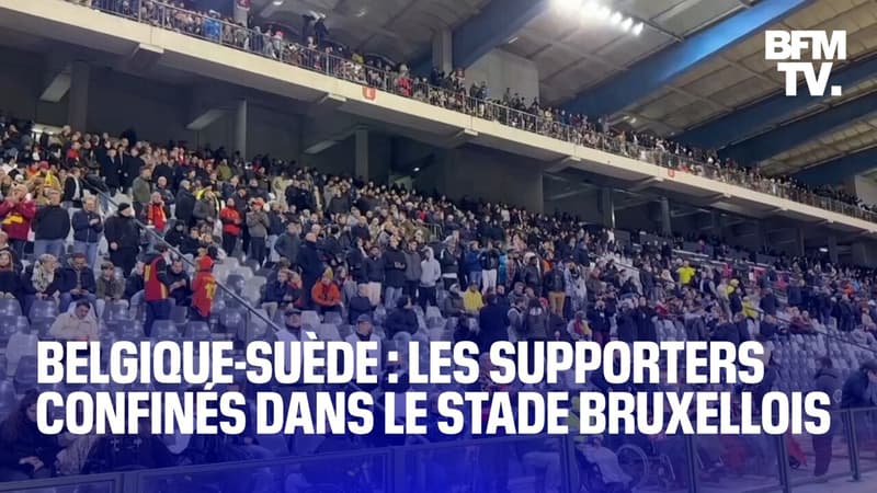 Belgique-Suède: les supporters confinés pendant plus de deux heures dans le stade Roi Baudoin à Bruxelles
