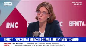5 à 10 milliards manquants sur le budget: "Il y a trois hypothèses: la fraude à la TVA, les petits colis (...) et tous les enjeux liés à notre consommation", estime Amélie de Montchalin