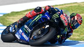Le pilote français Fabio Quartararo lors du GP d'Espagne de Moto, le 29 avril 2022