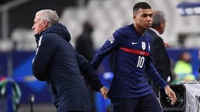 Didier Deschamps (à gauche) et Kylian Mbappé